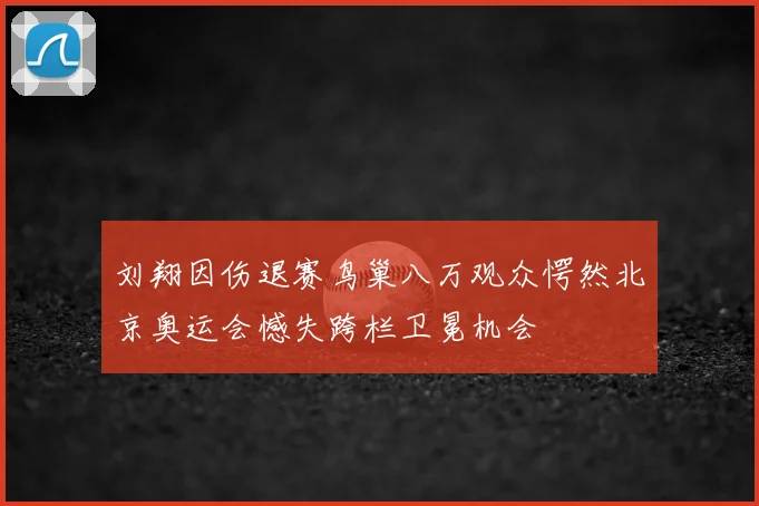 刘翔因伤退赛鸟巢八万观众愕然北京奥运会憾失跨栏卫冕机会